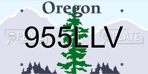 955LLV Oregon License Plate