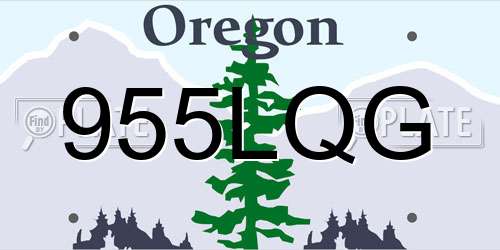 955LQG Oregon License Plate