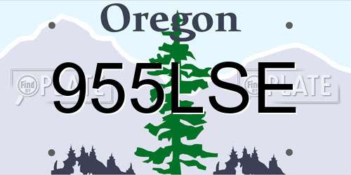 955LSE Oregon License Plate