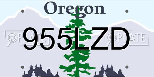 955LZD Oregon License Plate