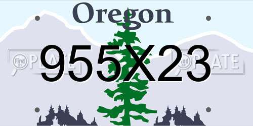 955X23 Oregon License Plate