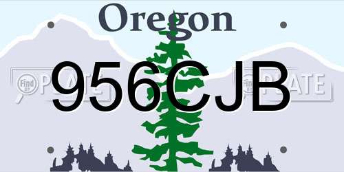 956CJB Oregon License Plate