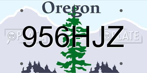 956HJZ Oregon License Plate