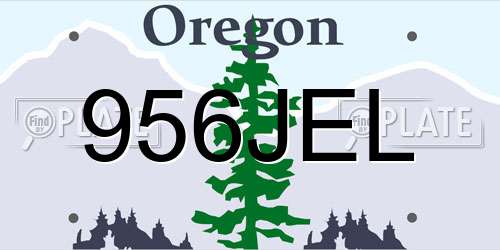 956JEL Oregon License Plate