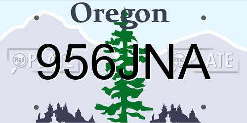 956JNA Oregon License Plate