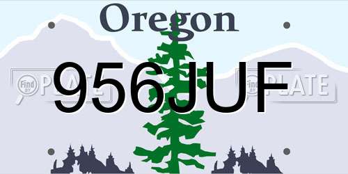 956JUF Oregon License Plate