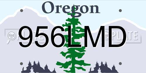 956LMD Oregon License Plate