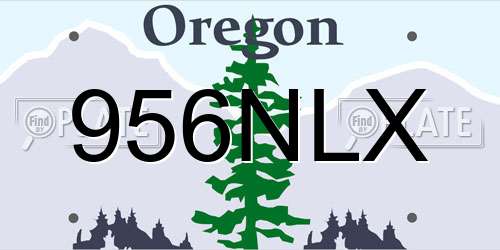 956NLX Oregon License Plate
