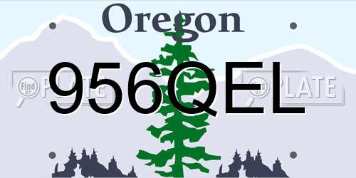 956QEL Oregon License Plate