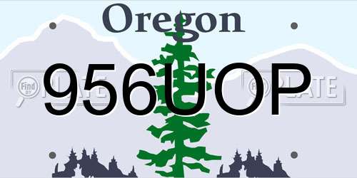 956UOP Oregon License Plate