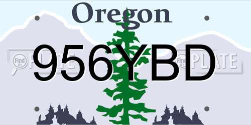956YBD Oregon License Plate