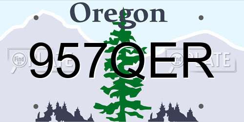 957QER Oregon License Plate