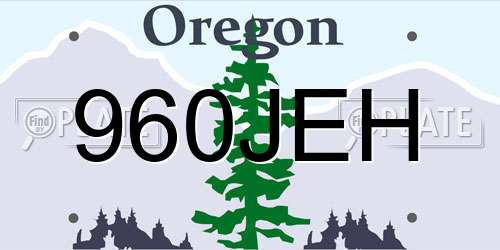 960JEH Oregon License Plate