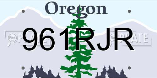 961RJR Oregon License Plate