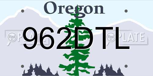 962DTL Oregon License Plate