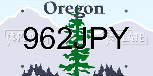 962JPY Oregon License Plate