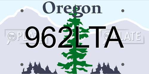 962LTA Oregon License Plate