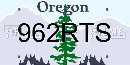 962RTS Oregon License Plate