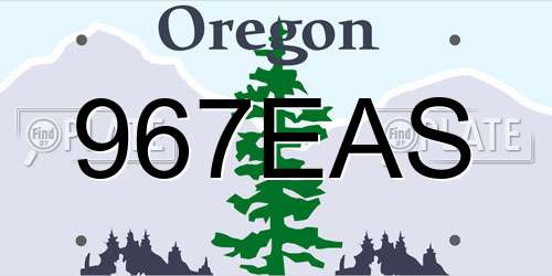 967EAS Oregon License Plate