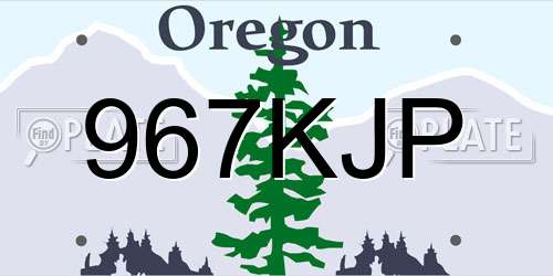 967KJP Oregon License Plate