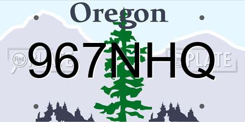 967NHQ Oregon License Plate