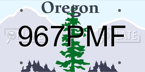 967PMF Oregon License Plate