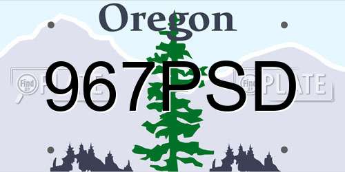 967PSD Oregon License Plate