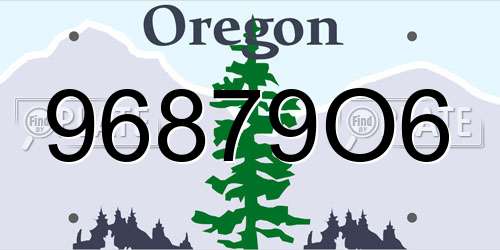 96879O6 Oregon License Plate