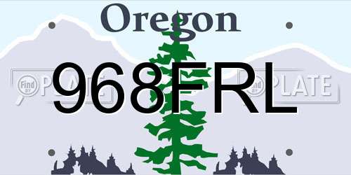 968FRL Oregon License Plate