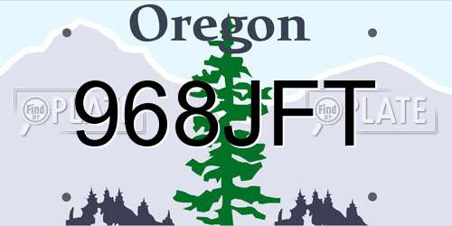 968JFT Oregon License Plate