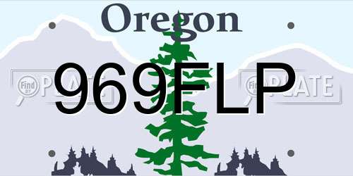 969FLP Oregon License Plate