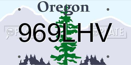 969LHV Oregon License Plate