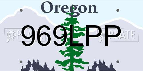 969LPP Oregon License Plate