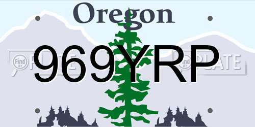 969YRP Oregon License Plate