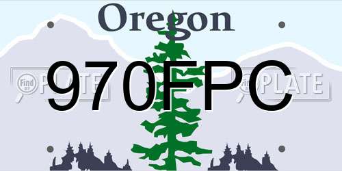 970FPC Oregon License Plate