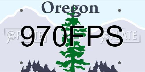 970FPS Oregon License Plate