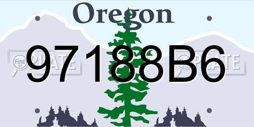 97188B6 Oregon License Plate