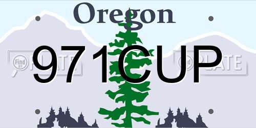 971CUP Oregon License Plate