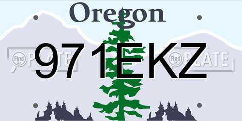 971EKZ Oregon License Plate