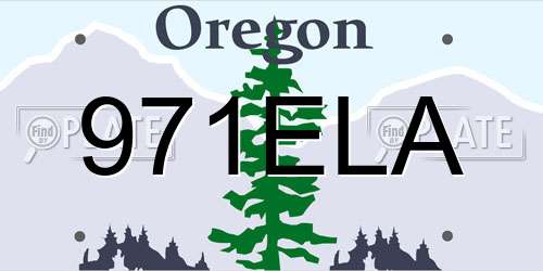 971ELA Oregon License Plate