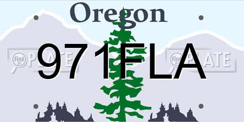 971FLA Oregon License Plate