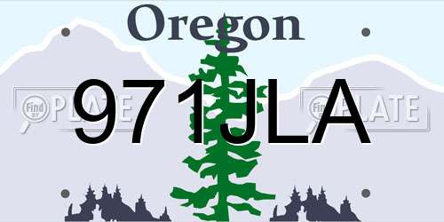 971JLA Oregon License Plate