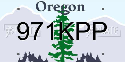 971KPP Oregon License Plate