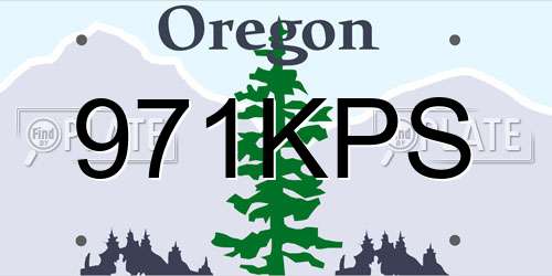 971KPS Oregon License Plate