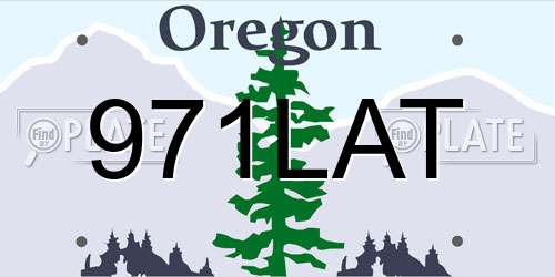 971LAT Oregon License Plate