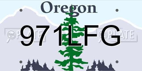 971LFG Oregon License Plate