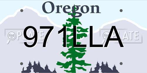 971LLA Oregon License Plate