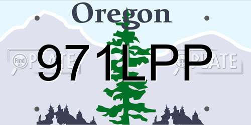 971LPP Oregon License Plate