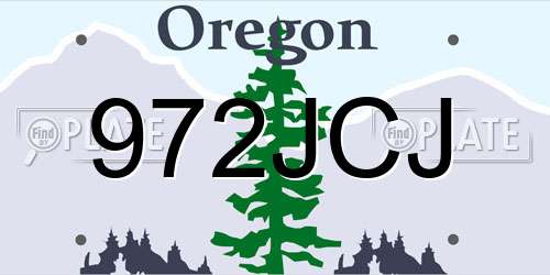972JCJ Oregon License Plate