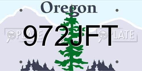 972JFT Oregon License Plate